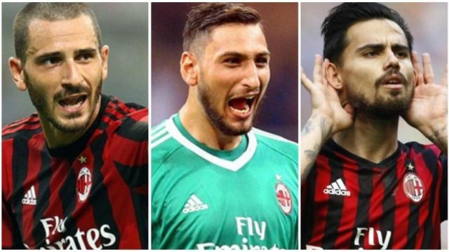 Bonucci, Donnarumma y Suso