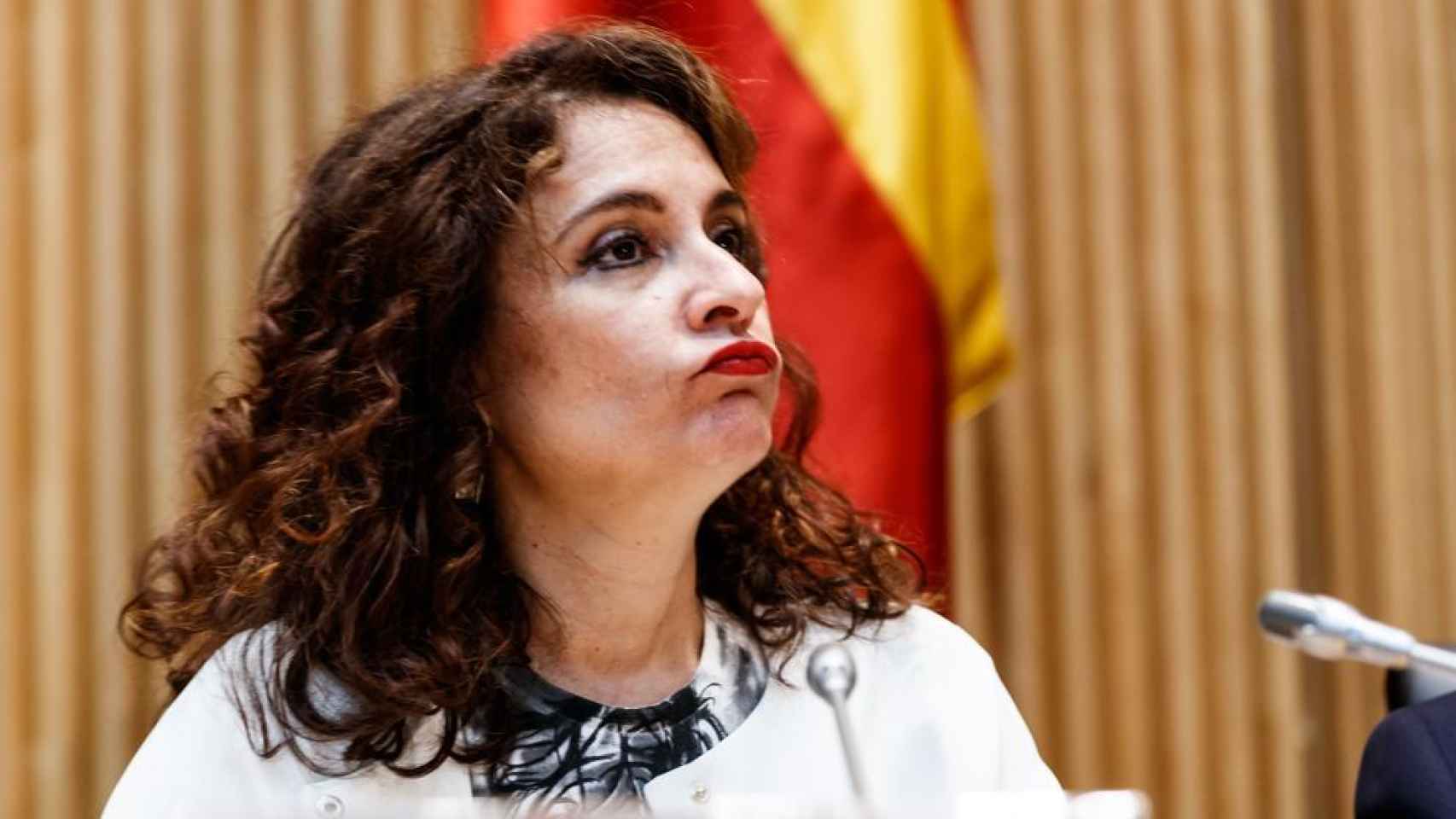 María Jesús Montero, ministra de Hacienda, en su comparecencia en el Congreso.