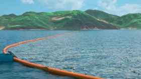 ocean cleanup project barreras que flotan
