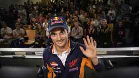 Dani Pedrosa, durante la rueda de prensa en Sachsenring, donde ha anunciado  anuncia su retirada de la competición su retirada.