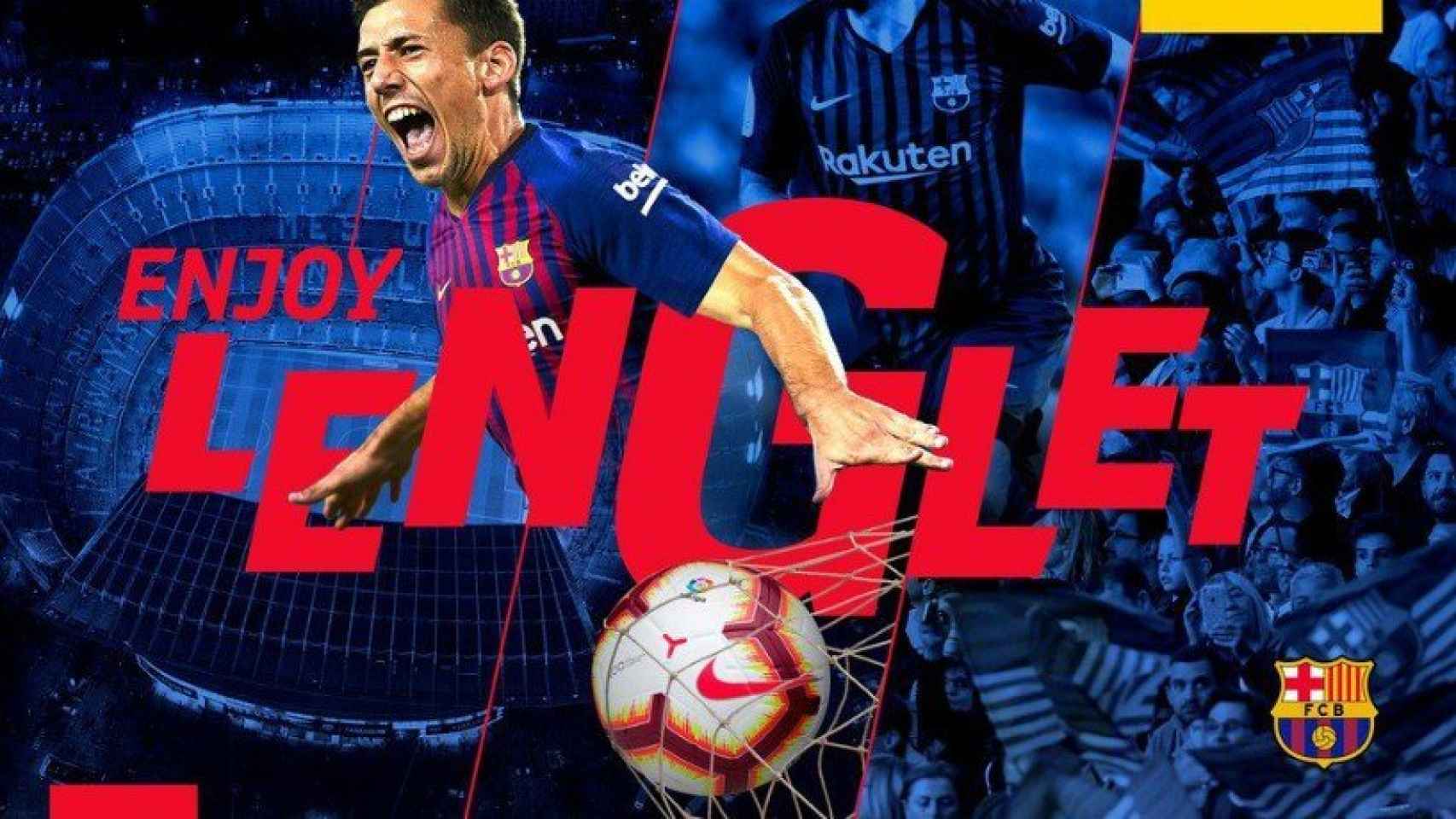 Lenglet ficha por el Barcelona. Foto Twitter (@FCBarcelona)