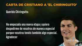 La carta de Cristiano Ronaldo a El Chiringuito. Foto Twitter (@elchiringuitotv)