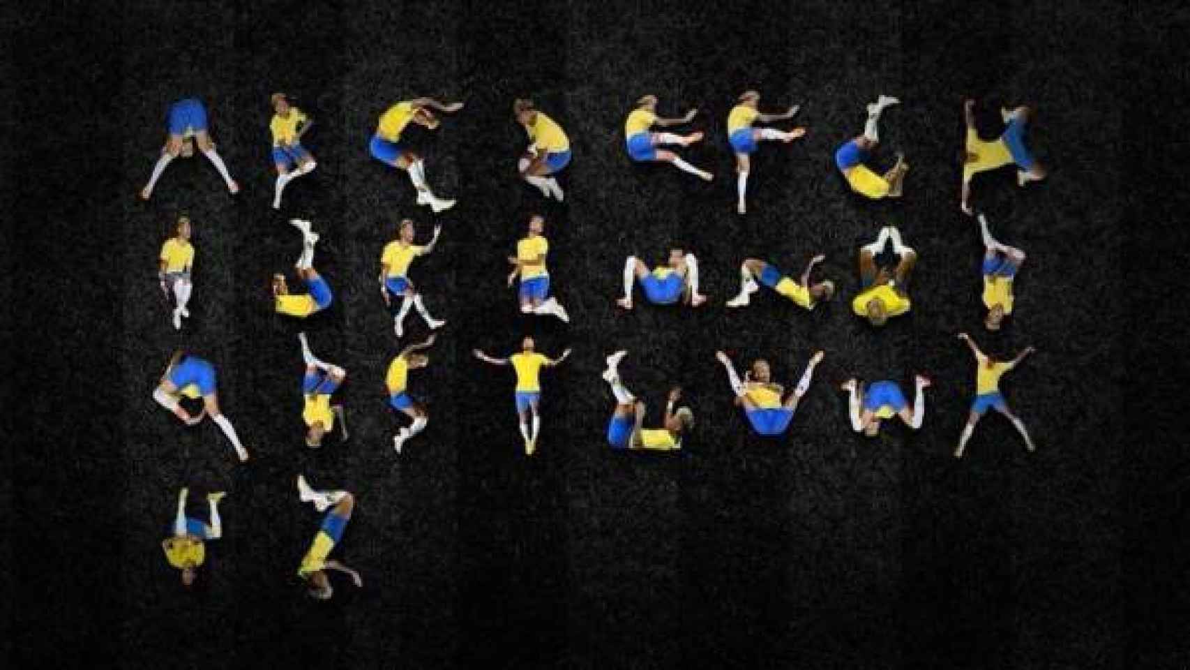 El abecedario creado por los piscinazos de Neymar.