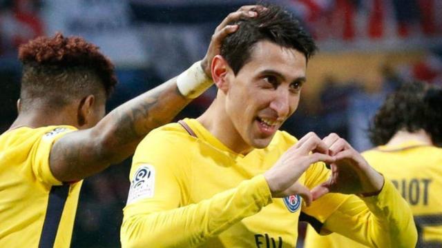 Di María celebra un gol con el PSG. Foto: psg.fr