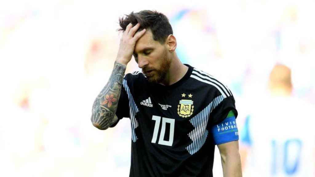 Messi se lamenta con Argentina. Foto fifa.com