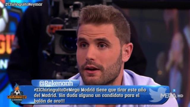 Ignacio Miguelez, en El Chiringuito. Foto: Twitter (@elchiringuitotv)