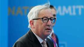 El presidente de la Comisión Europea, Jean-Claude Juncker, durante la cumbre de la OTAN