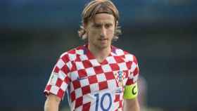 Luka Modric, con la selección de Croacia. Foto: hns-cff.hr