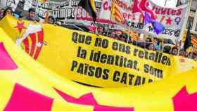 Manifestacion a favor del independentismo en Valencia.