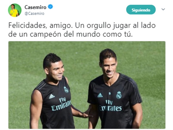 Tuit de Casemiro