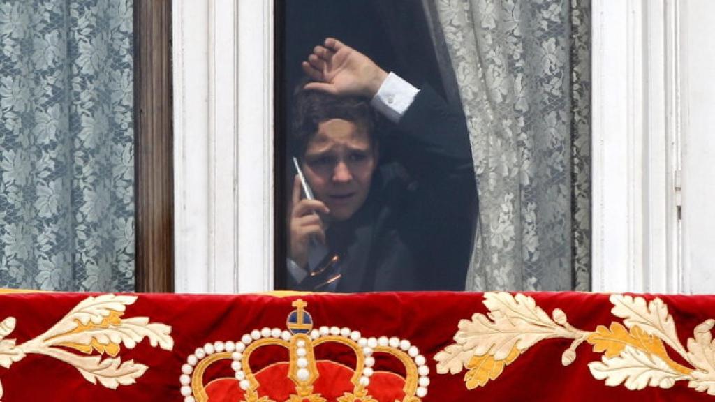 Froilán, con cara de preocupación, en la proclamación de su tío Felipe VI como rey de España.