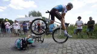 Una imagen del Tour de Francia camino de Roubaix, en la etapa del domingo.
