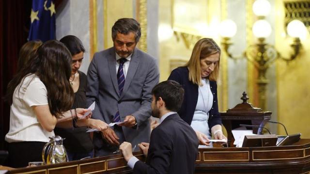 Recuento de votos en el Congreso.