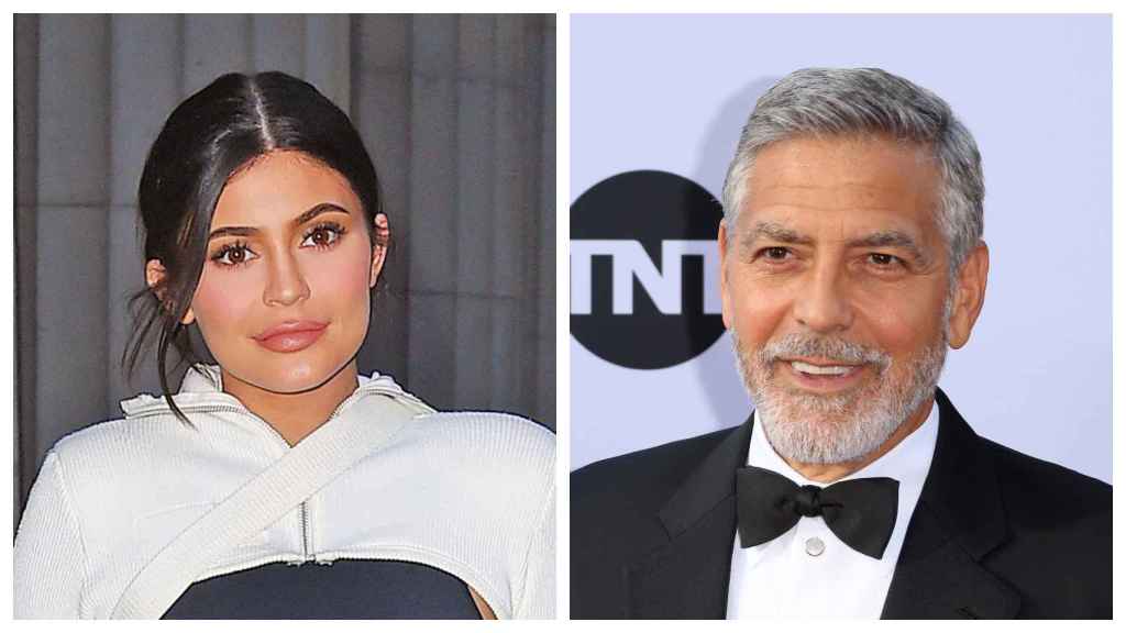 Kylie Jenner y George Clooney en un fotomontaje de Jaleos.