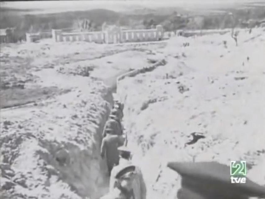Imagen de la trinchera franquista del Hospital Clínico hallada.