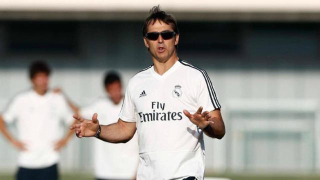 Lopetegui en su primer entrenamiento