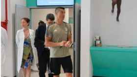 Cristiano con la equipación de entrenamiento de la Juventus