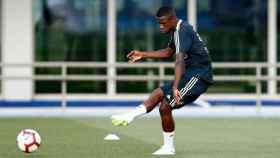 Vinicius en su primer entrenamiento con el Madrid