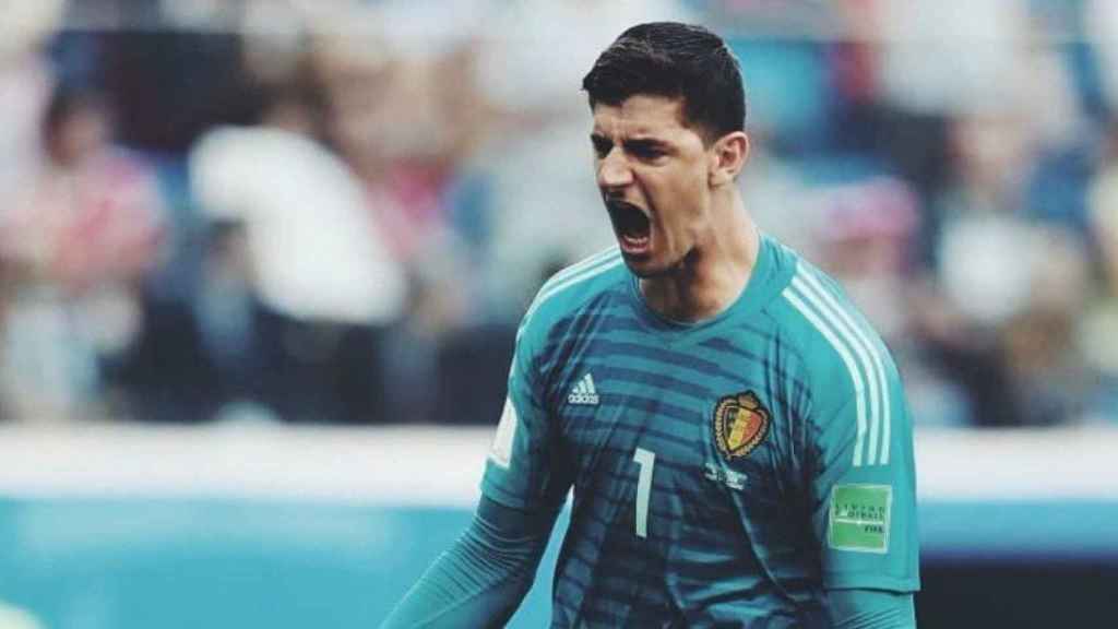 Courtois celebra una victoria de Bélgica. Foto: Twitter (@thibautcourtois)