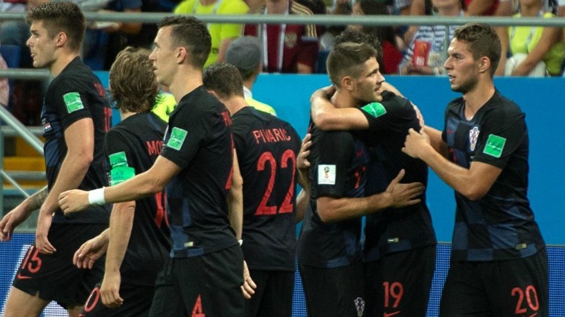 Croacia celebra el gol en el Mundial. Foto: hns-cff.hr/