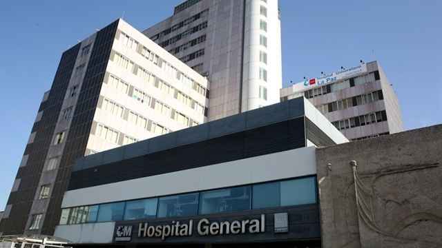 Fachada del edificio general del Hospital La Paz