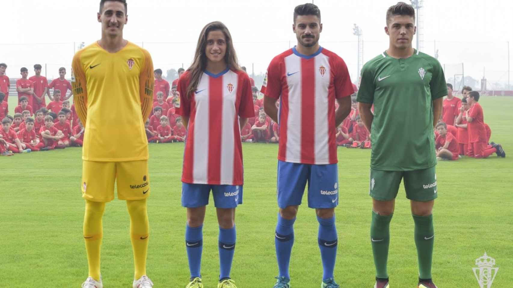 Equipaciones del Sporting de Gijón para la temporada 2018 - 2019.