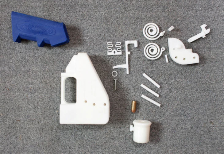 libertator pistola impresa en 3d piezas