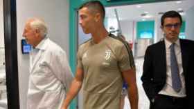 Cristiano con la equipación de entrenamiento de la Juventus.