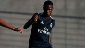 Vinicius, en un entrenamiento del Real Madrid