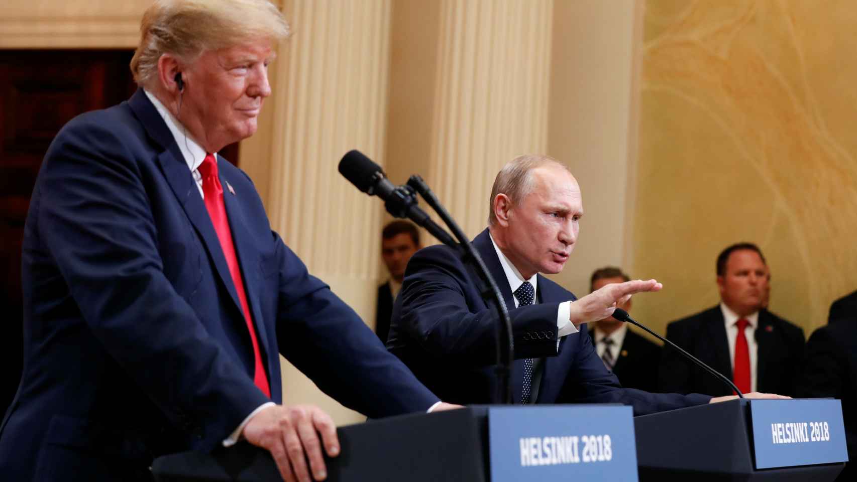 Donald Trump y Vladímir Putin en la cumbre de Helsinki