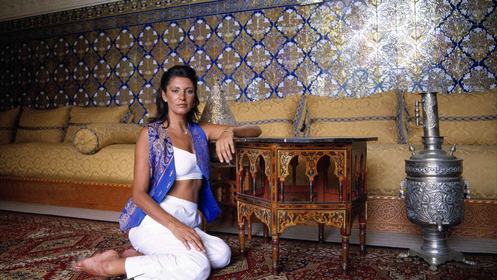 Carmen Ordóñez en Marruecos en un posado del año 2000.