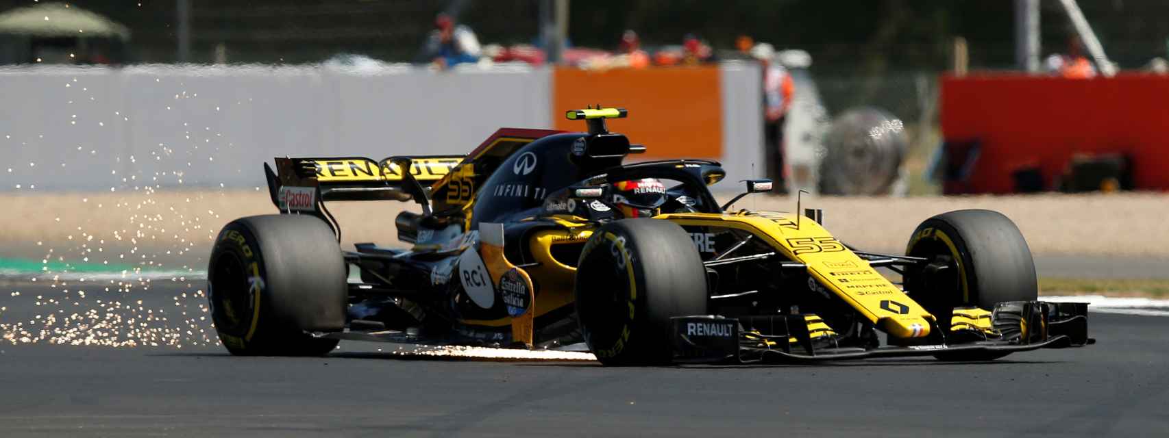 Carlos Sainz, durante el Gran Premio de Reino Unido