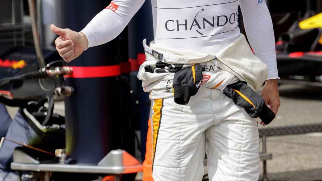 Fernando Alonso durante el GP de Alemania