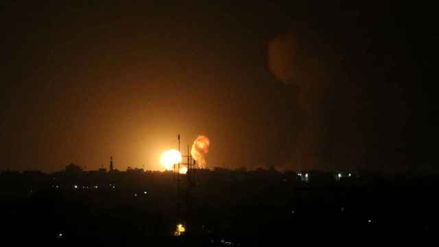 Ataque aéreo de Israel en el sur de Gaza.