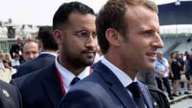 Emmanuel Macron y Alexandre Benalla en el Día de la Toma de la Bastilla.