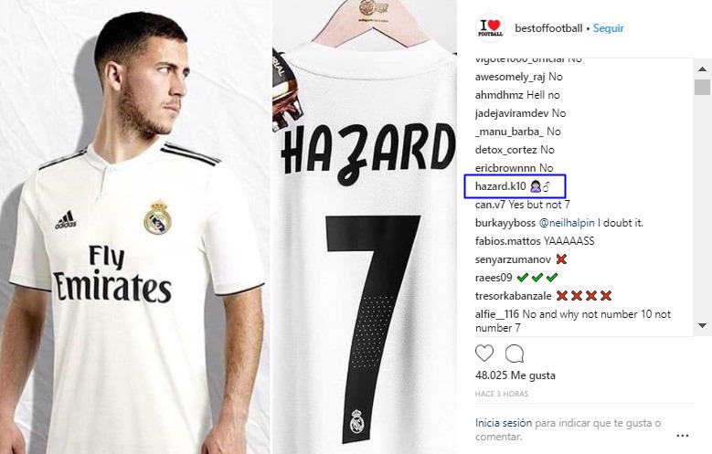 Comentario del hermano de Hazard. Foto: Instagram (@bestoffootball)