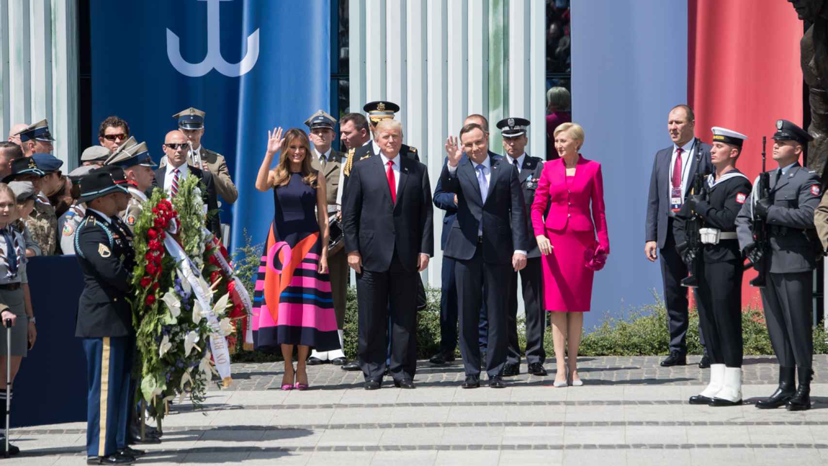 Trump en su visita a Polonia el año pasado.