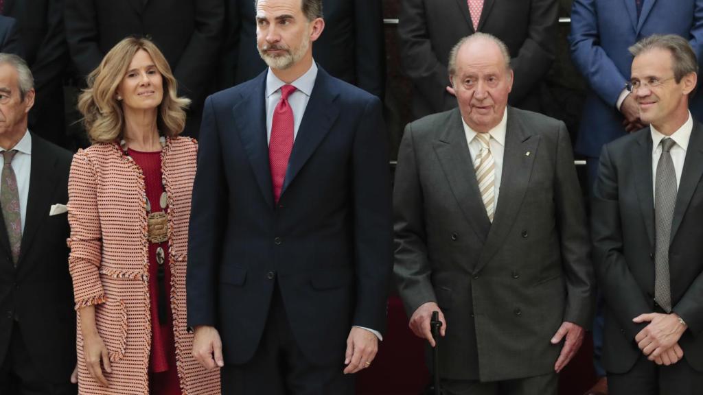 Felipe y Juan Carlos a inicios de junio de 2018.