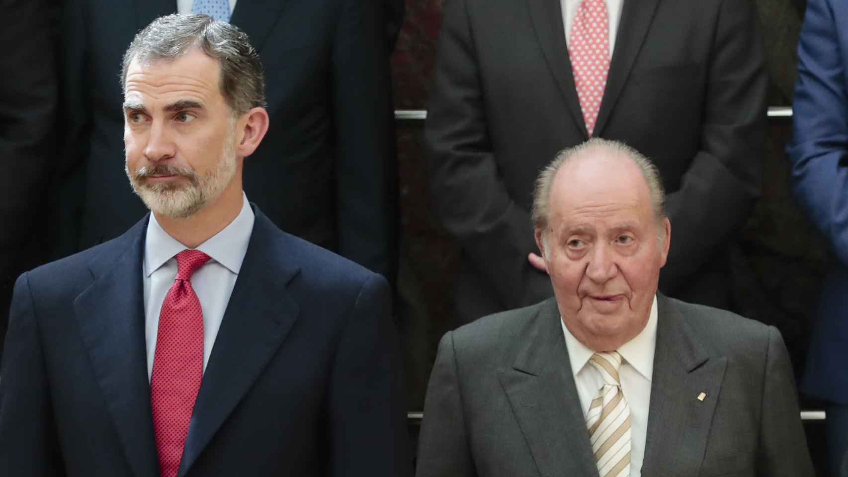 Felipe y Juan Carlos a inicios de junio de 2018.