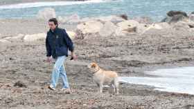 Aznar paseando a uno de sus perros en Marbella (foto de archivo).