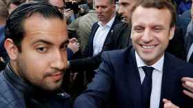 Emmanuel Macron junto a Alexandre Benalla en una imagen de mayo de 2017.