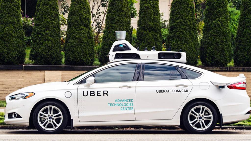 Imagen de un coche autónomo de Uber.