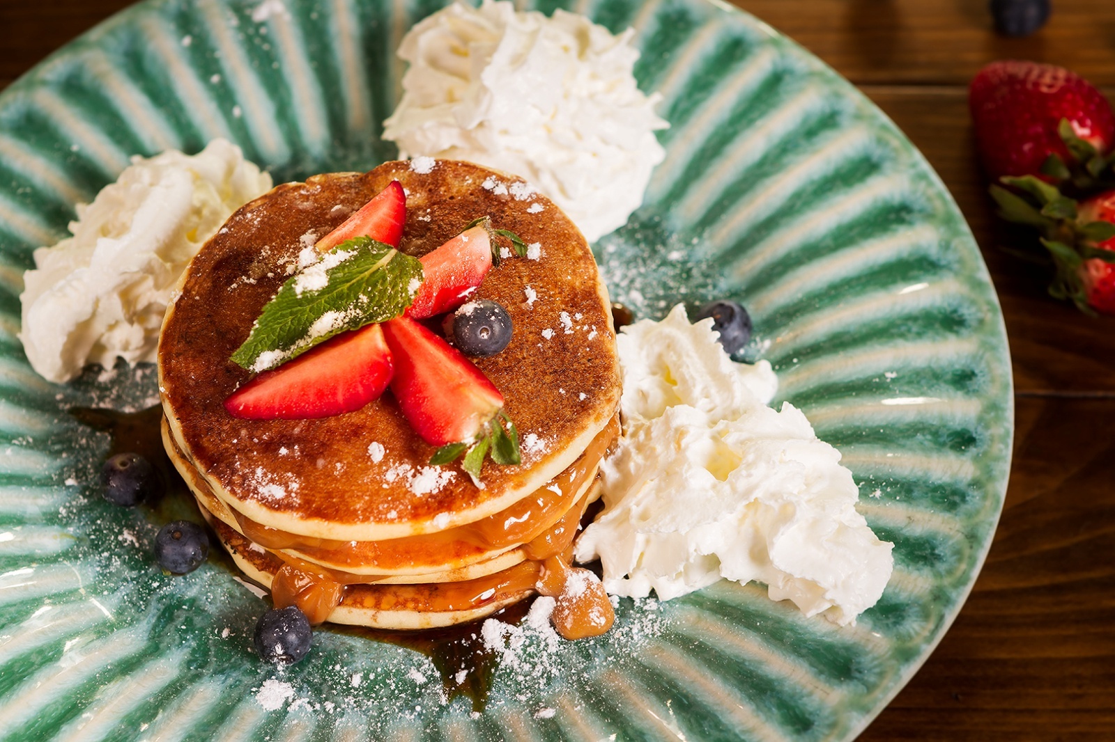 Torre de mini pancakes de Mimosa