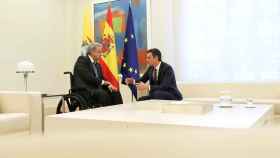 Pedro Sánchez, junto al presidente de Ecuador, Lenin Moreno, este jueves en La Moncloa.