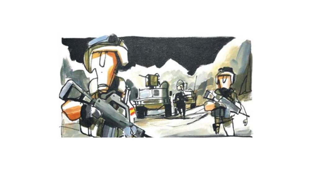 Los miembros del Mando de Operaciones Especiales abrían paso.
