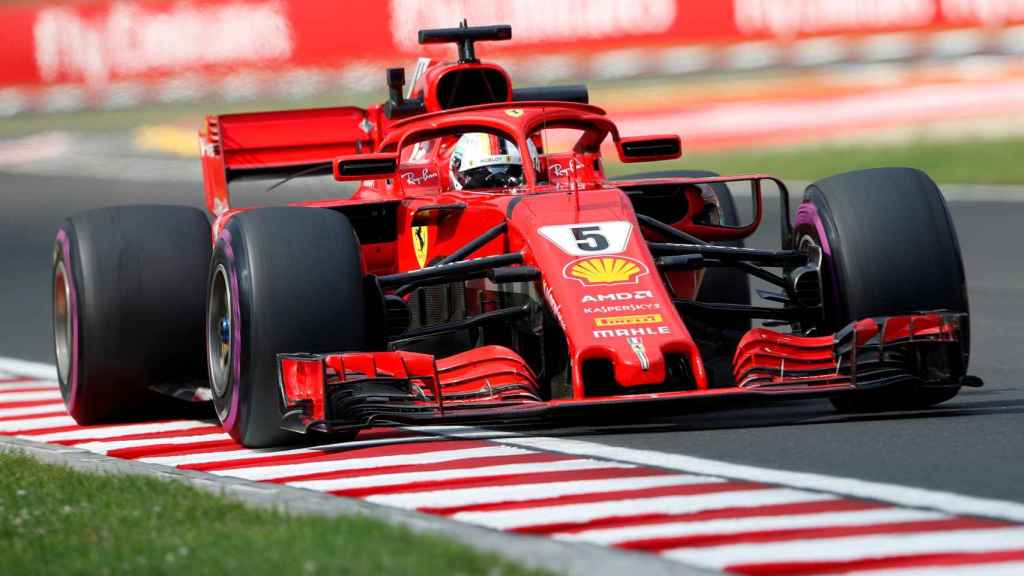 Sebastian Vettel, en los entrenamientos libres del Gran Premio de Hungría