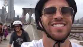 Sergio Ramos y Pilar Rubio montan en bicicleta por Nueva York