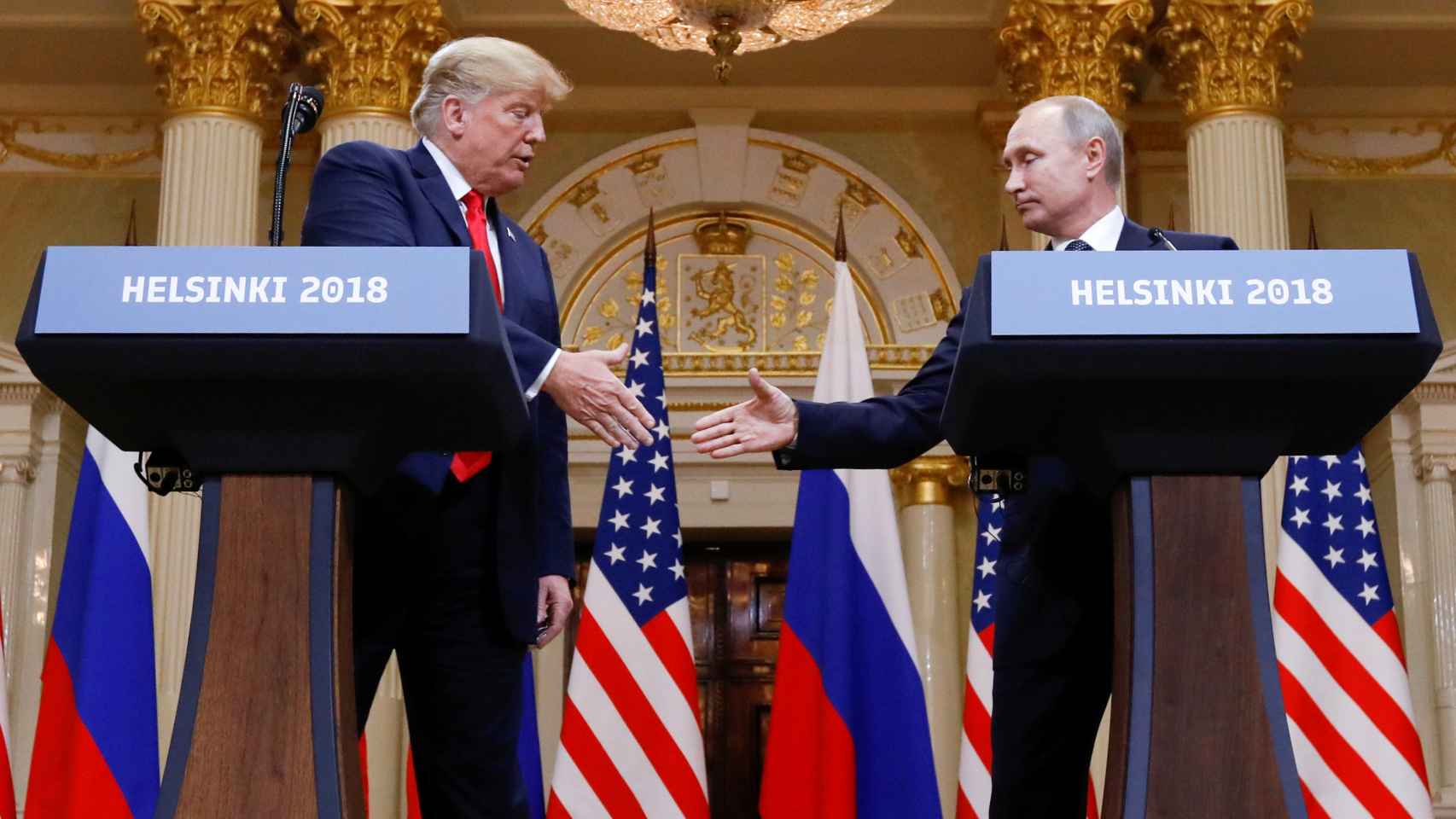 Donald Trump y Vladímir Putin en Helsinki