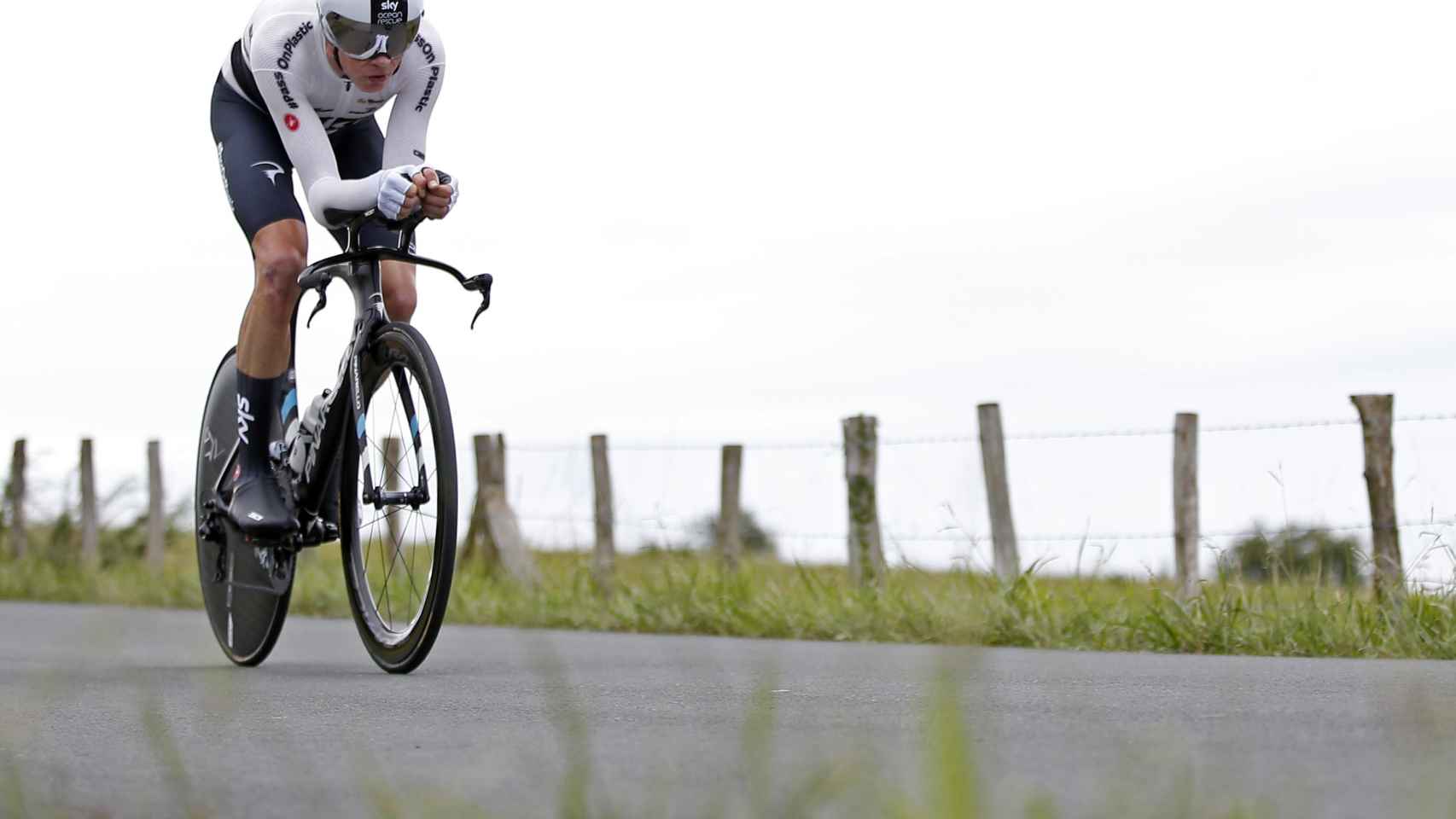 Chris Froome durante la contrarreloj del Tour de Francia.