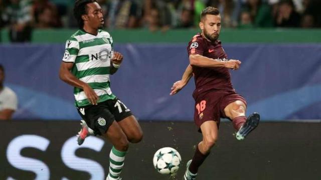 Gelson Martins en un partido con el Sporting de Lisboa. Foto: EFE